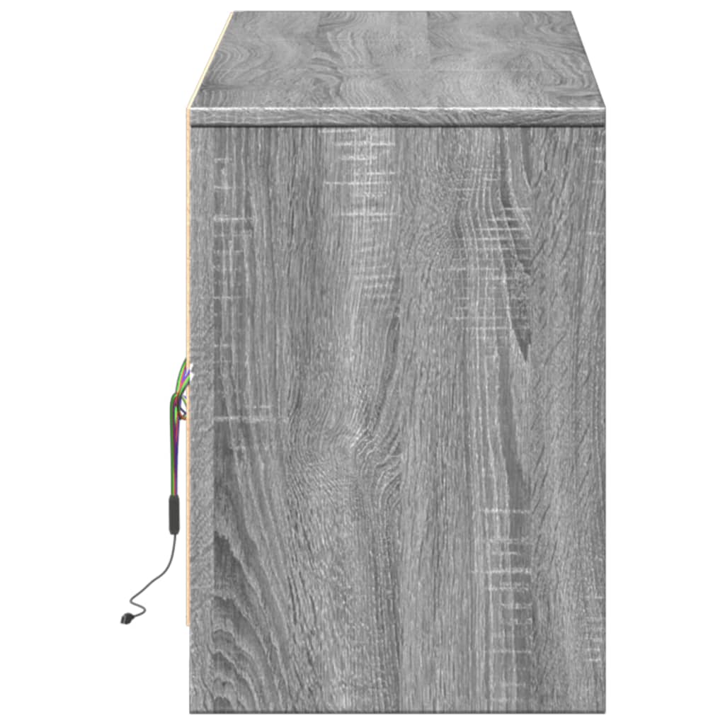 Meuble TV avec LED sonoma gris 140x34x50 cm bois d'ingénierie - XIOS