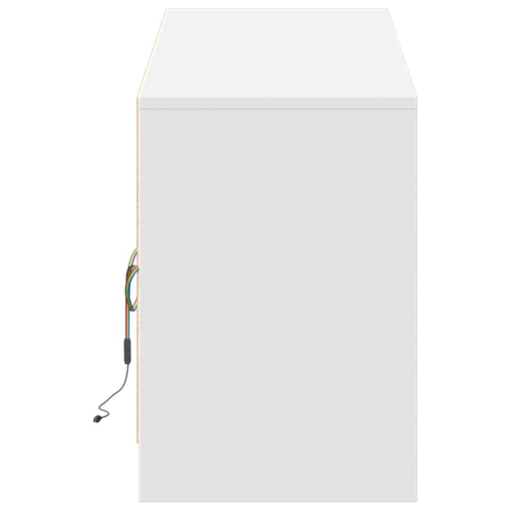 Meuble TV avec LED blanc 180x34x50 cm bois d'ingénierie - XIOS