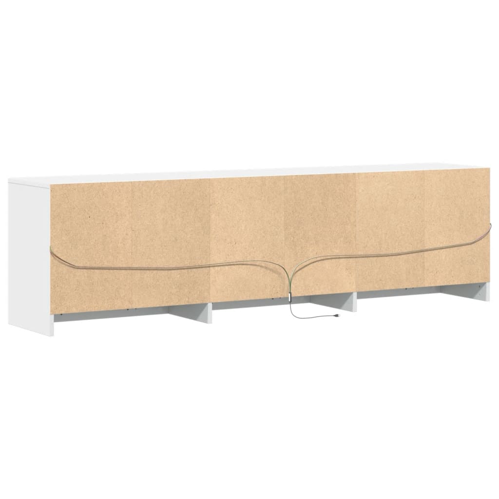 Meuble TV avec LED blanc 180x34x50 cm bois d'ingénierie - XIOS