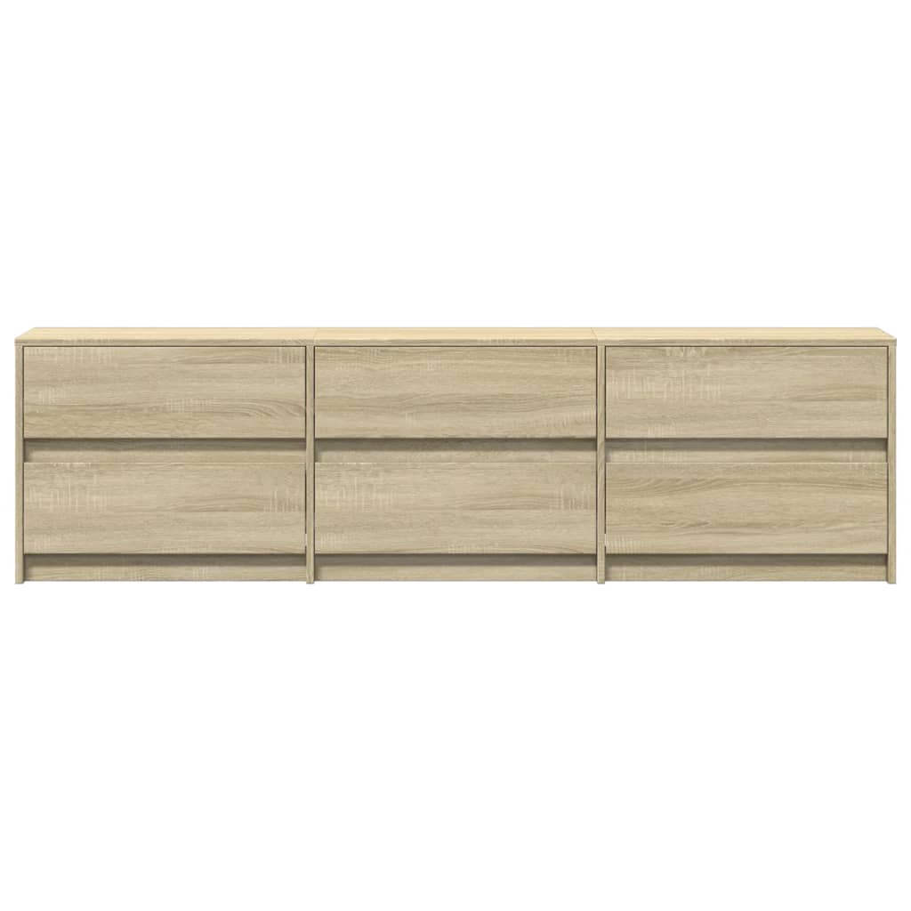 Meuble TV avec LED chêne sonoma 180x34x50 cm bois d'ingénierie - XIOS