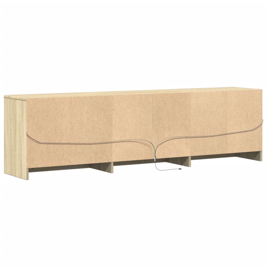 Meuble TV avec LED chêne sonoma 180x34x50 cm bois d'ingénierie - XIOS