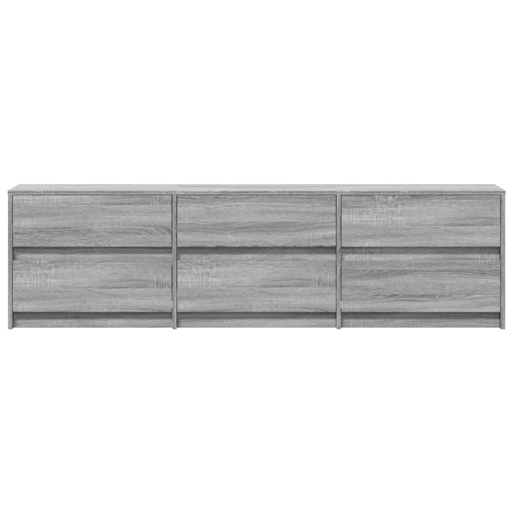 Meuble TV avec LED sonoma gris 180x34x50 cm bois d'ingénierie - XIOS