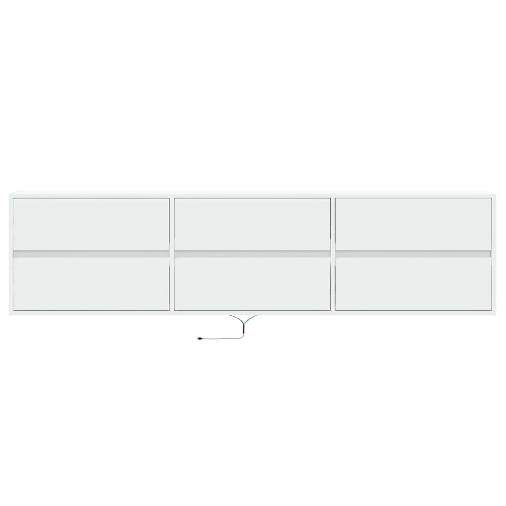 Meuble TV mural avec LED blanc 180x31x45 cm - XIOS
