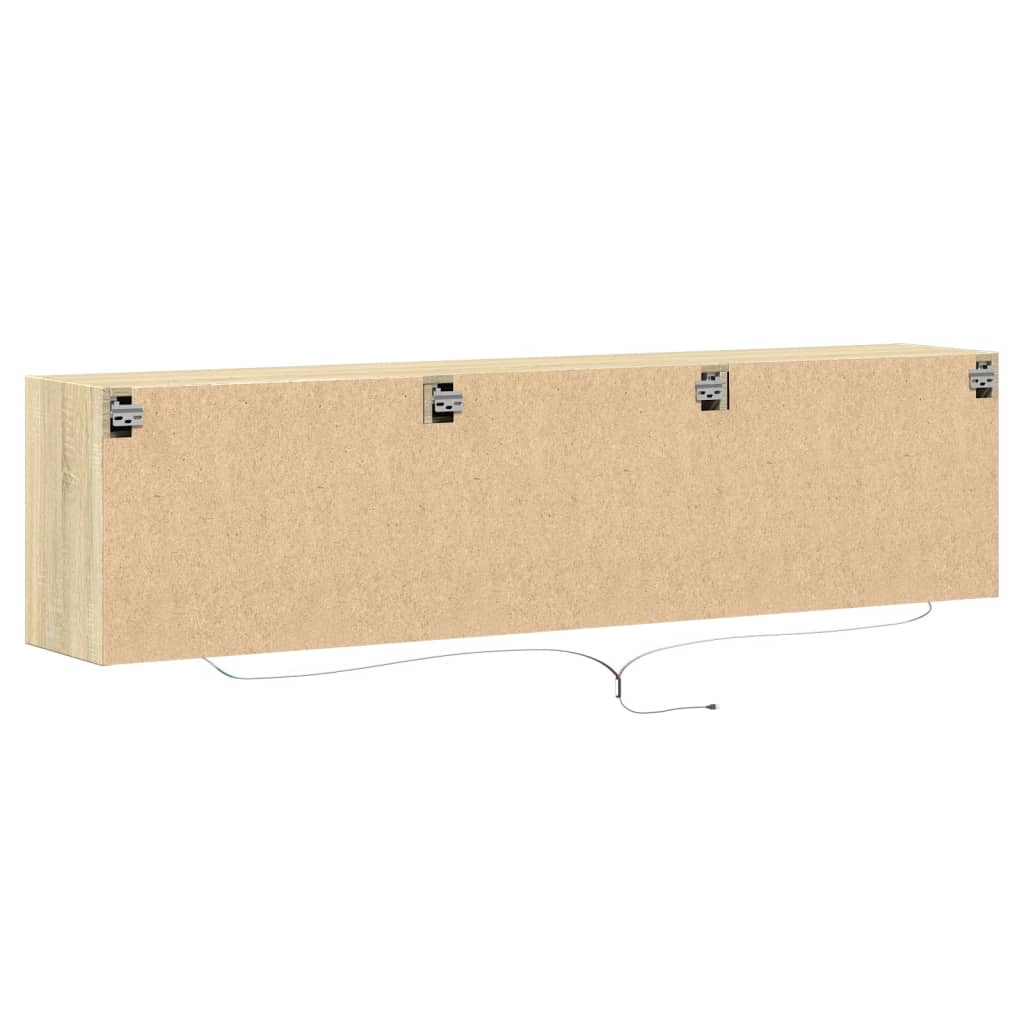 Meuble TV mural avec LED chêne sonoma 180x31x45 cm - XIOS