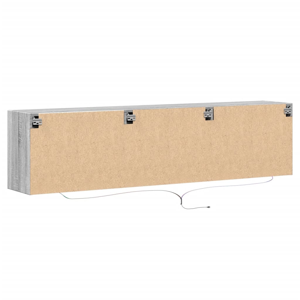 Meuble TV mural avec LED sonoma gris 180x31x45 cm - XIOS