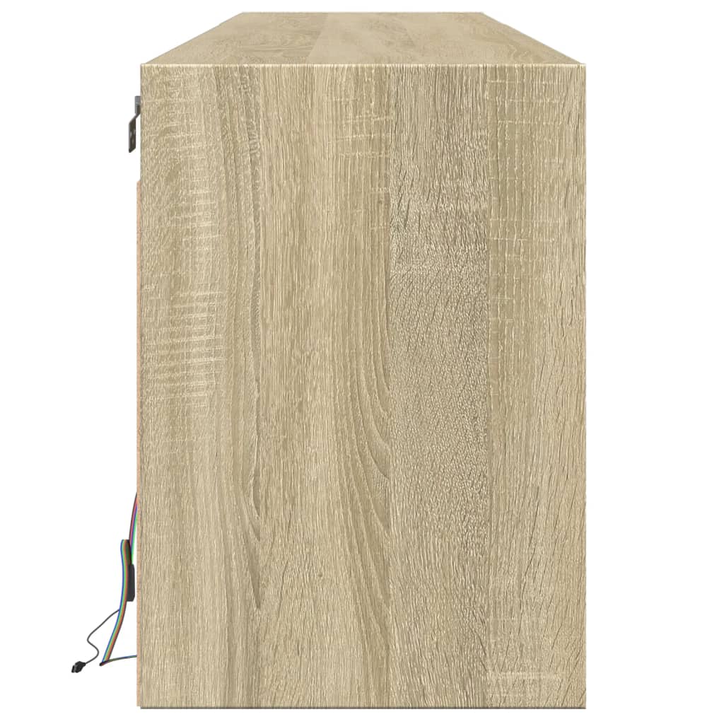 Meuble TV mural avec LED chêne sonoma 180x31x45 cm - XIOS