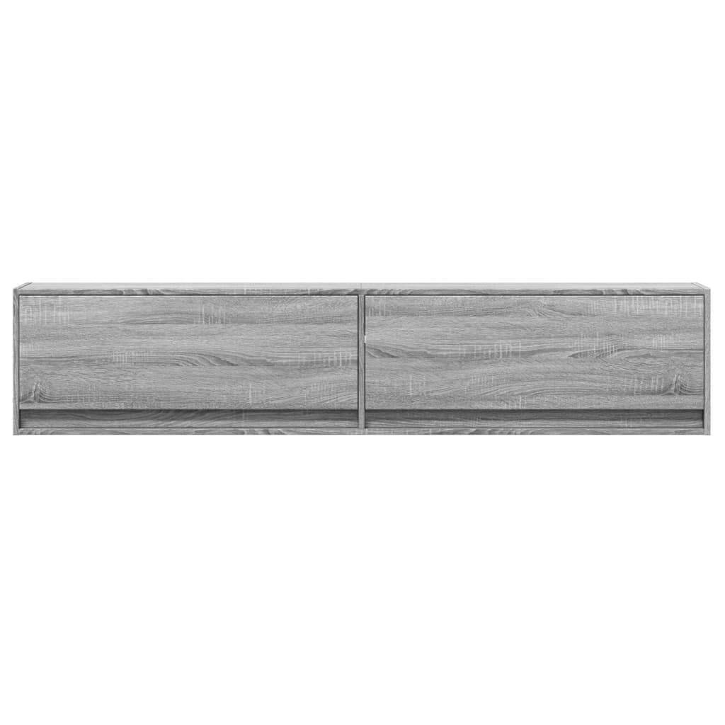 Meuble TV mural avec LED sonoma gris 180x31x38 cm - XIOS