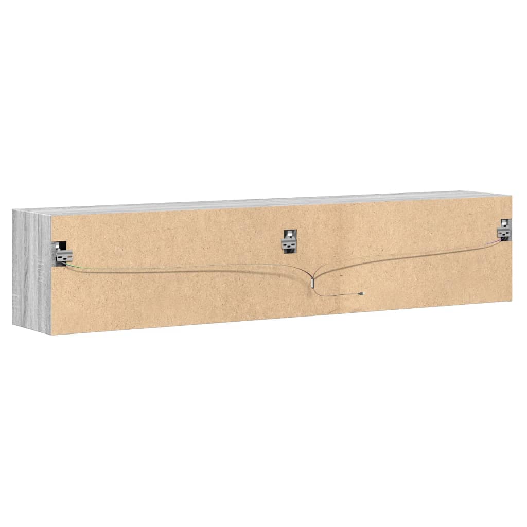 Meuble TV mural avec LED sonoma gris 180x31x38 cm - XIOS