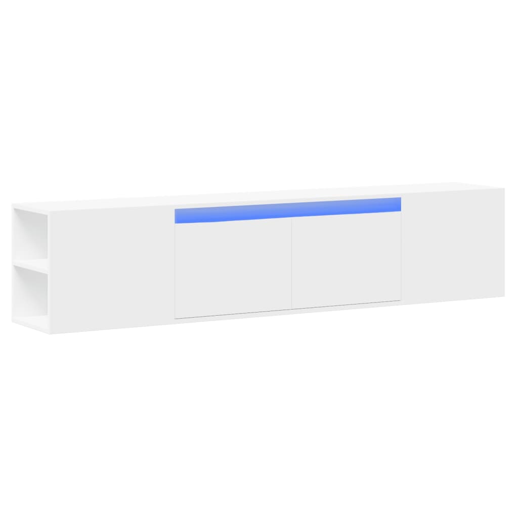 Meuble TV mural avec LED blanc 180x31x39,5 cm - XIOS
