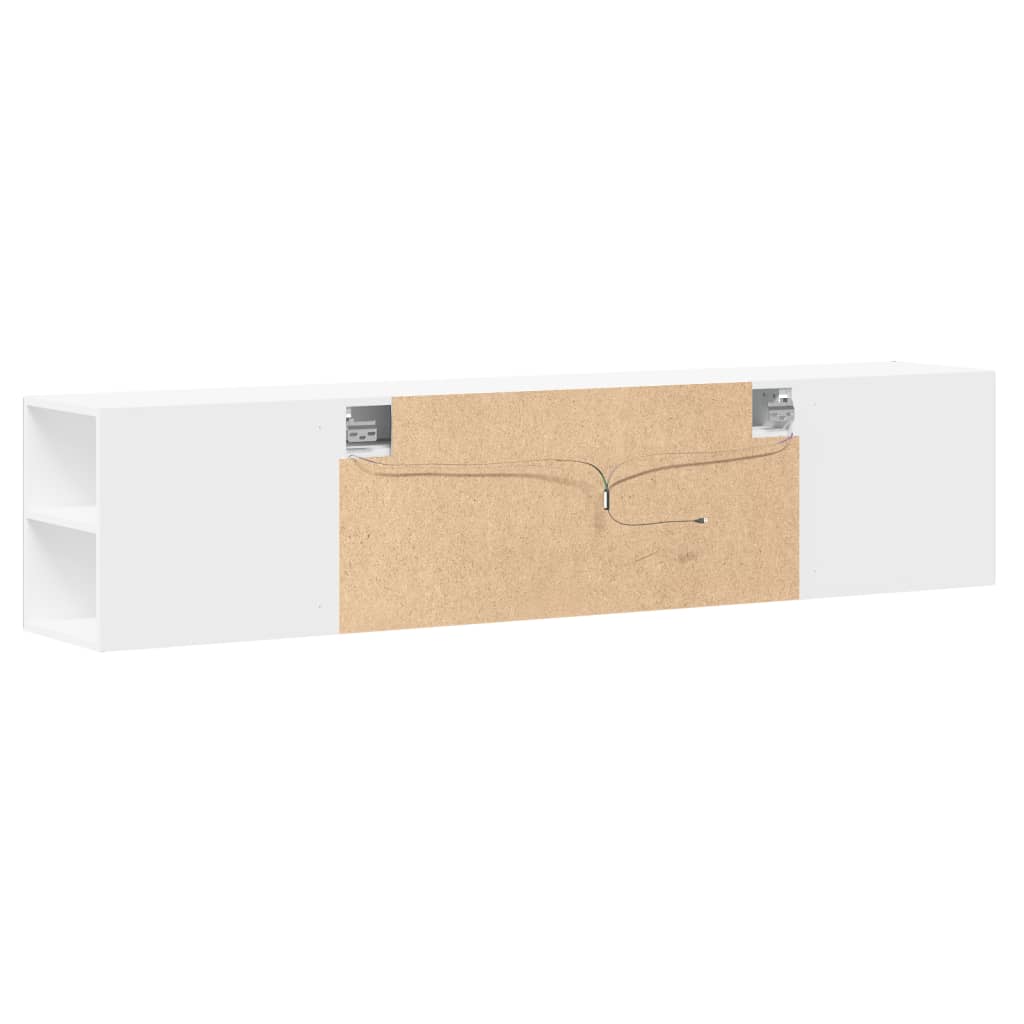 Meuble TV mural avec LED blanc 180x31x39,5 cm - XIOS