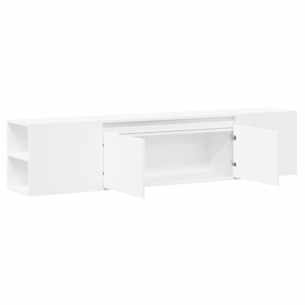 Meuble TV mural avec LED blanc 180x31x39,5 cm - XIOS