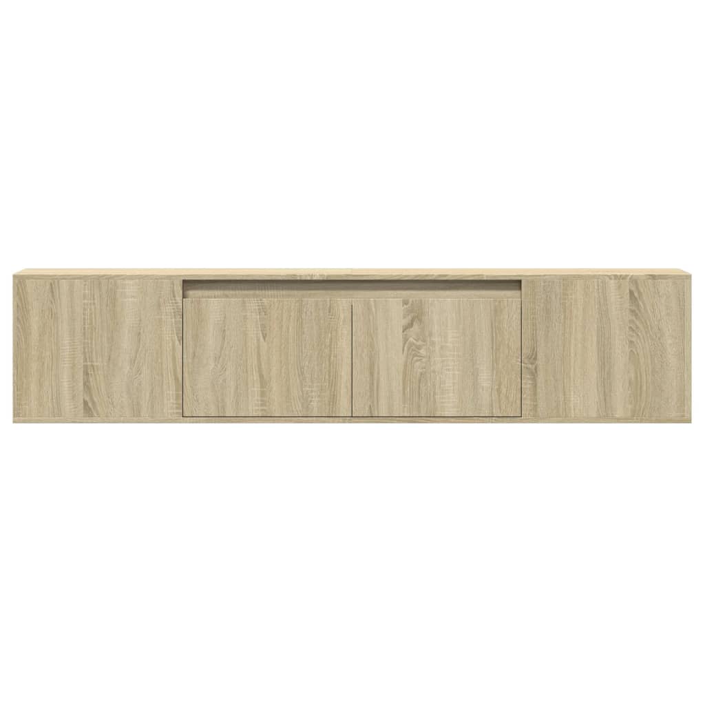 Meuble TV mural avec LED chêne sonoma 180x31x39,5 cm - XIOS