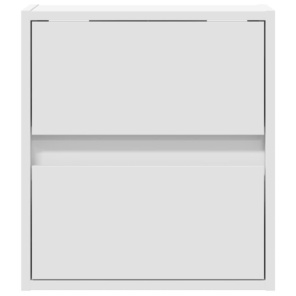 Tables de chevet murales avec lumières LED 2 pcs blanc - XIOS