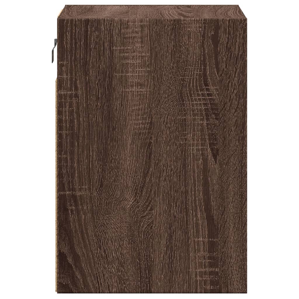 Tables de chevet murales avec lumières LED 2 pcs chêne marron - XIOS