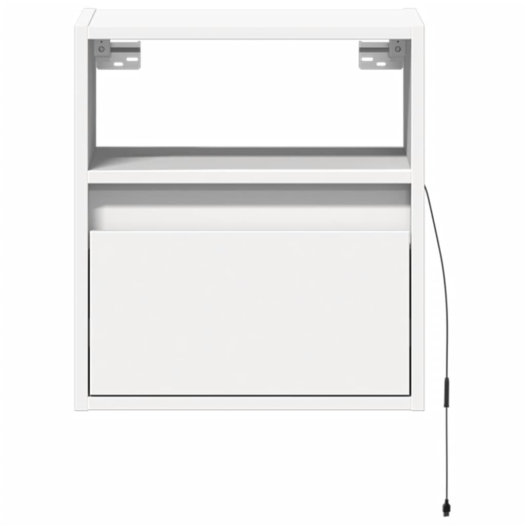 Table de chevet murale avec lumières LED blanc - XIOS