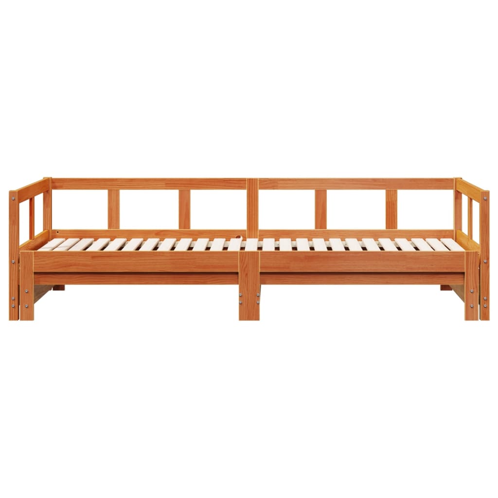 Lit de jour sans matelas cire marron 80x200 cm bois pin massif - XIOS