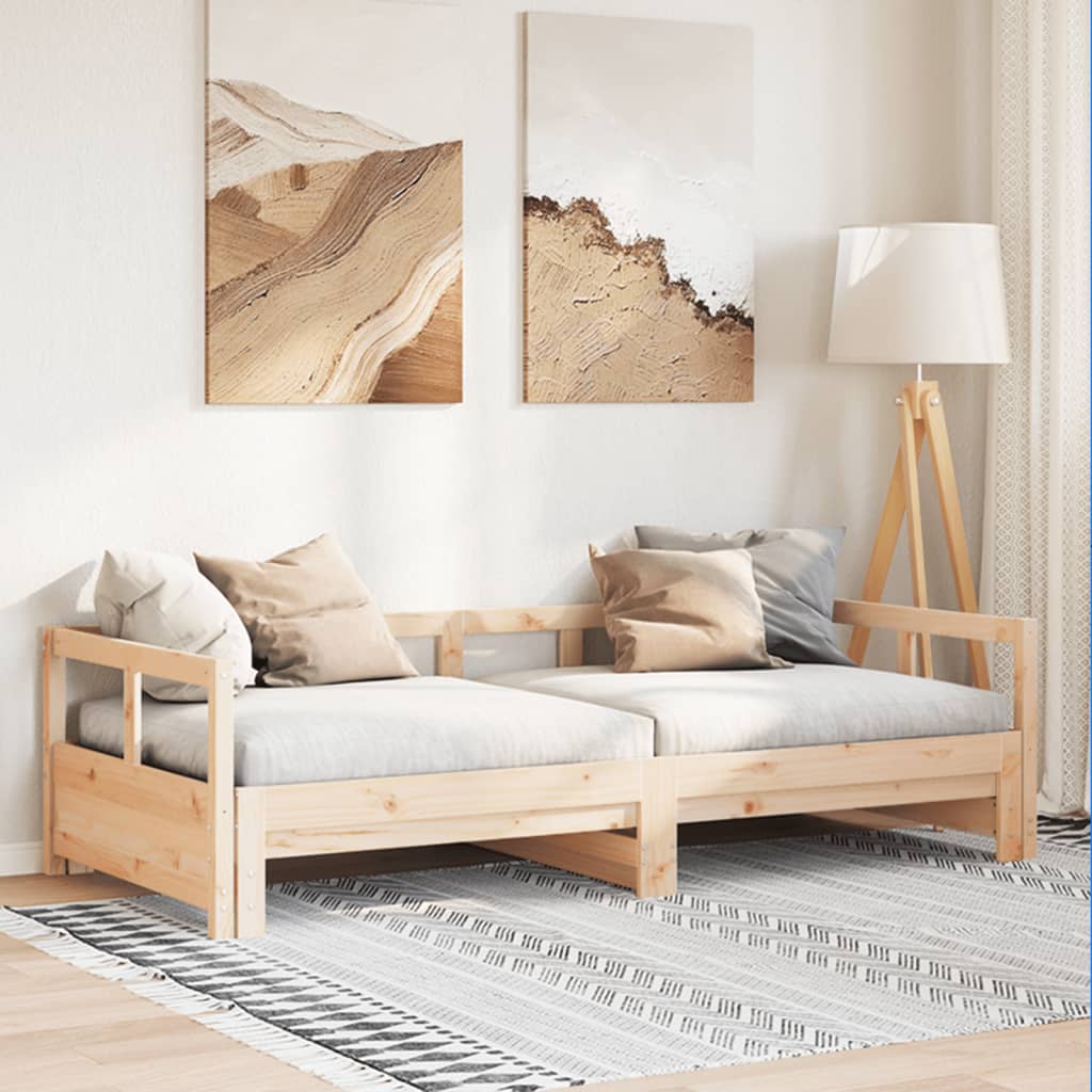 Lit de jour sans matelas 90x190 cm bois de pin massif - XIOS