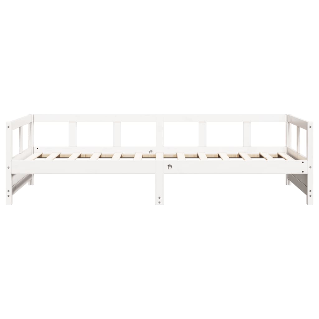 Lit de jour sans matelas blanc 90x200 cm bois de pin massif - XIOS