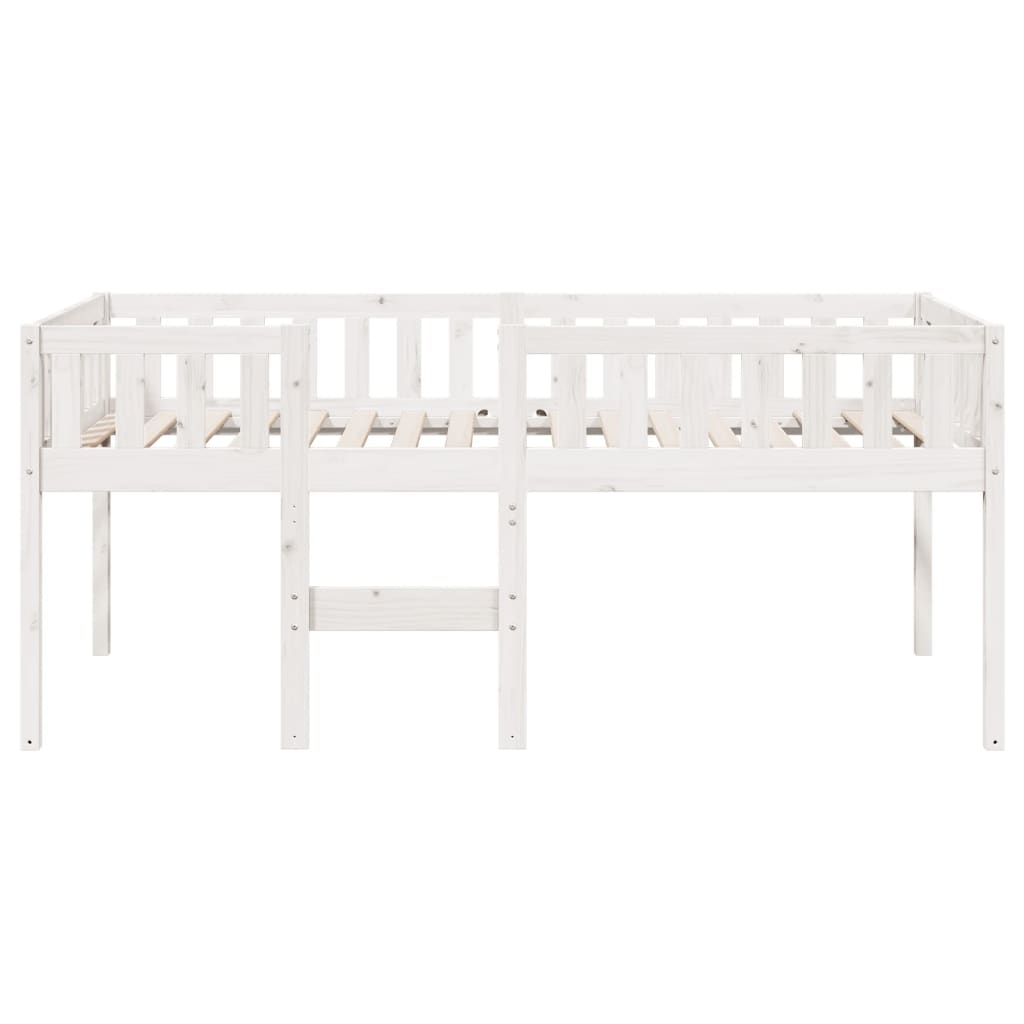 Lit pour enfants sans matelas blanc 90x190cm bois de pin massif - XIOS