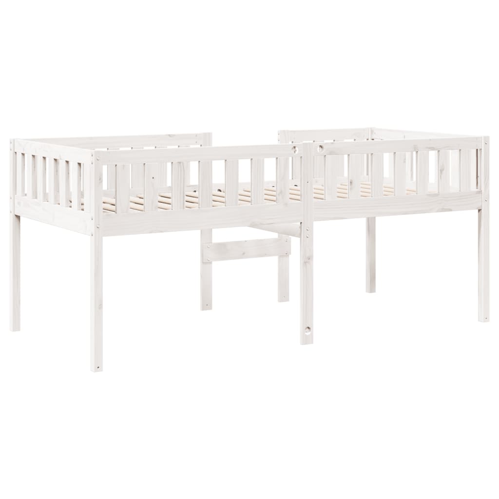 Lit pour enfants sans matelas blanc 90x190cm bois de pin massif - XIOS