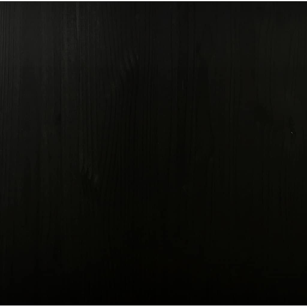 Armoire roulante avec tiroirs MOSS noir bois de pin solide