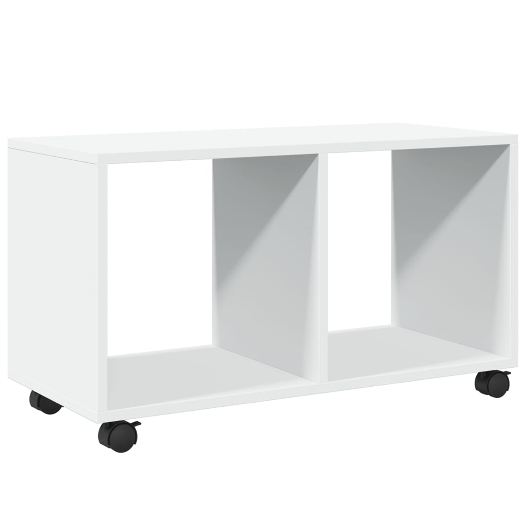 Armoire à roulettes blanc 72x33x42,5 cm bois d'ingénierie - XIOS