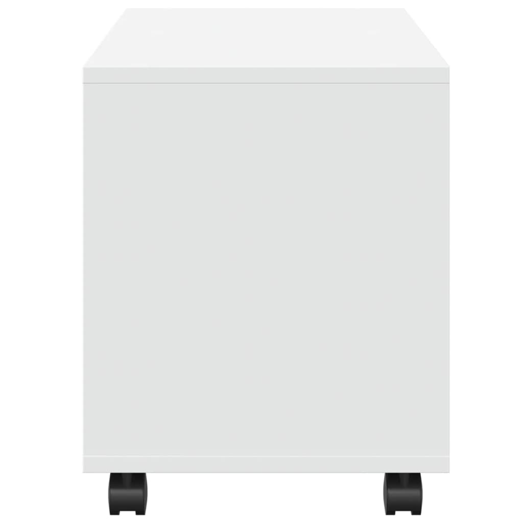 Armoire à roulettes blanc 72x33x42,5 cm bois d'ingénierie - XIOS