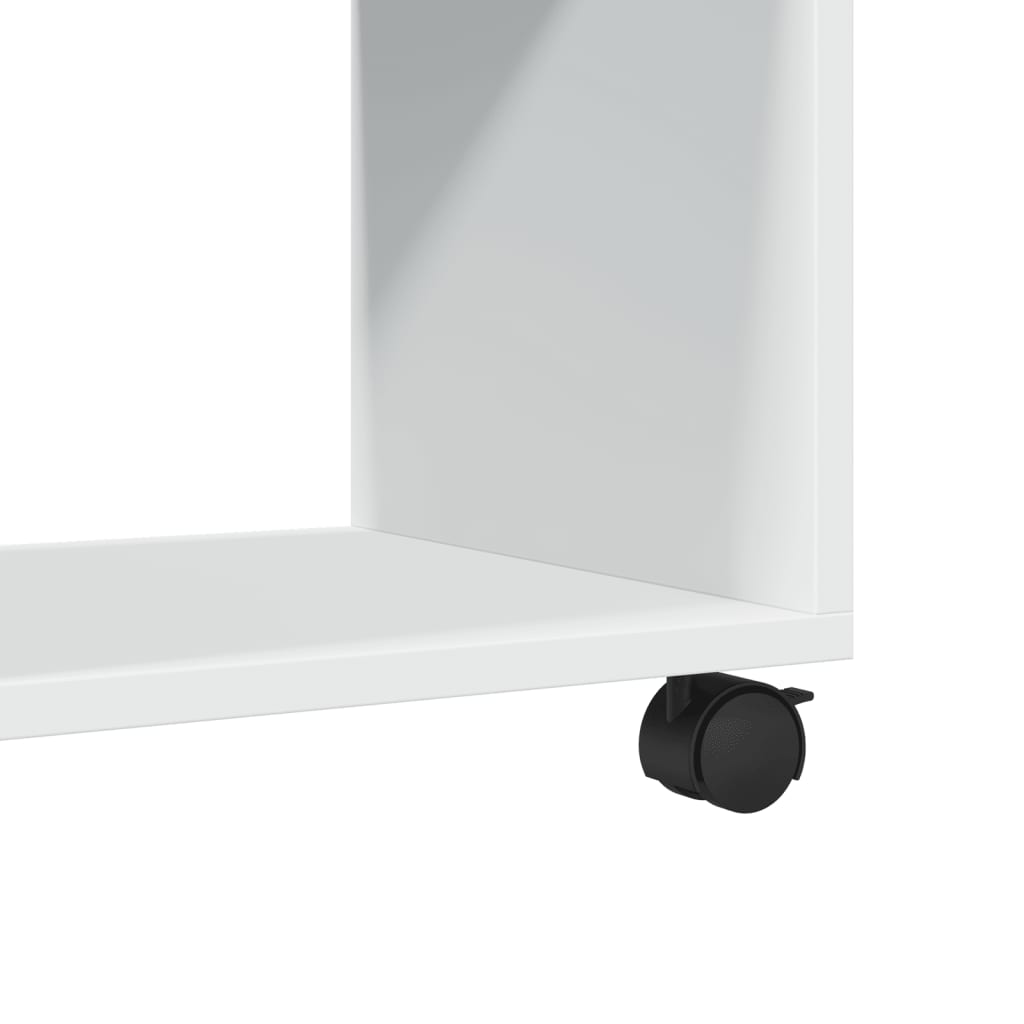 Armoire à roulettes blanc 72x33x42,5 cm bois d'ingénierie - XIOS