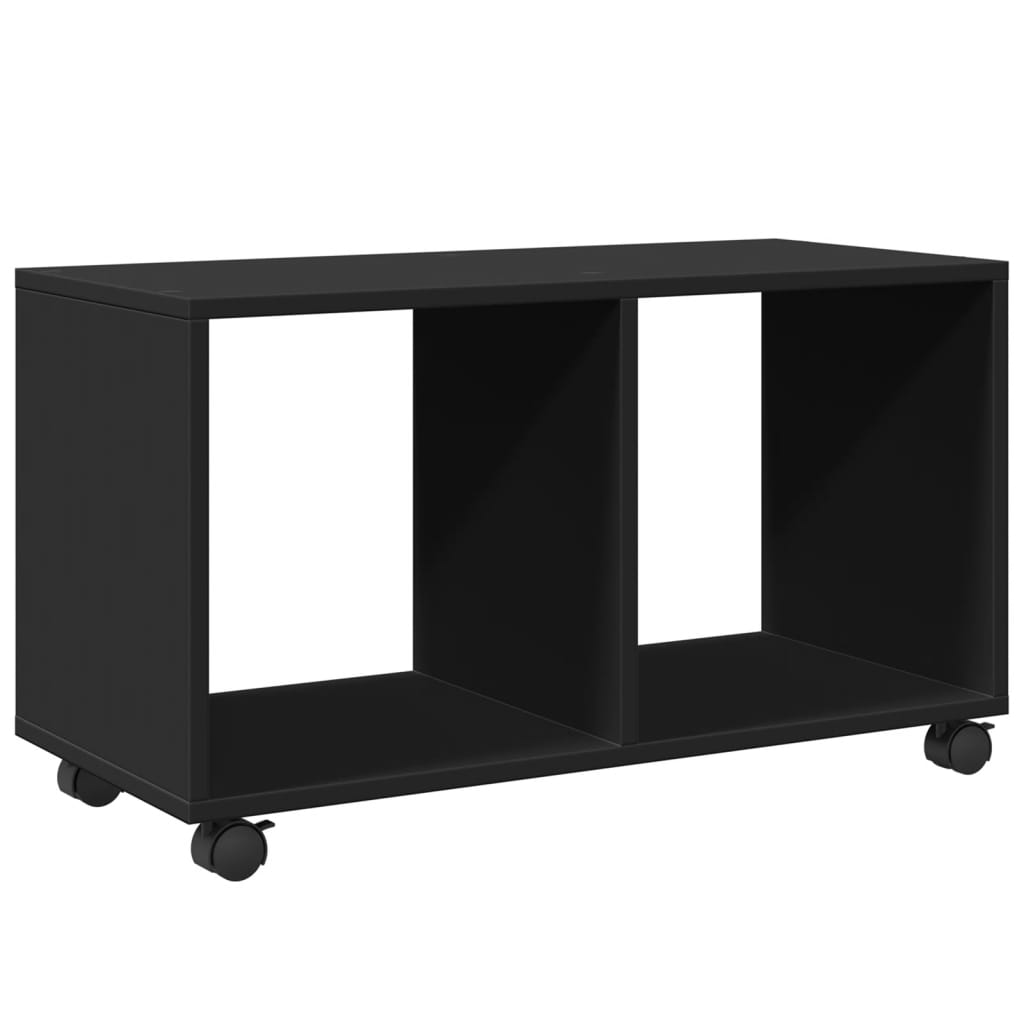 Armoire à roulettes noir 72x33x42,5 cm bois d'ingénierie - XIOS
