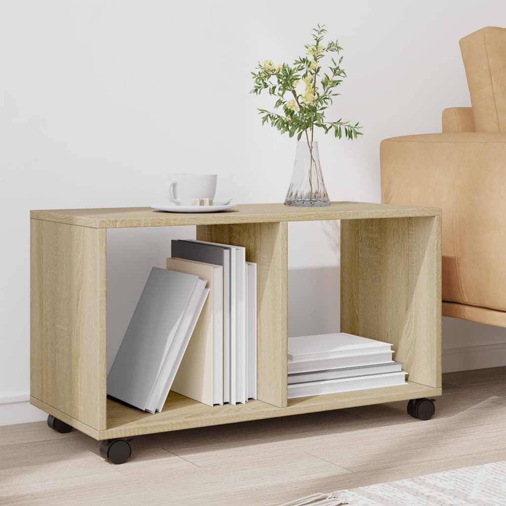Armoire à roulettes chêne sonoma 72x33x42,5cm bois d’ingénierie - XIOS