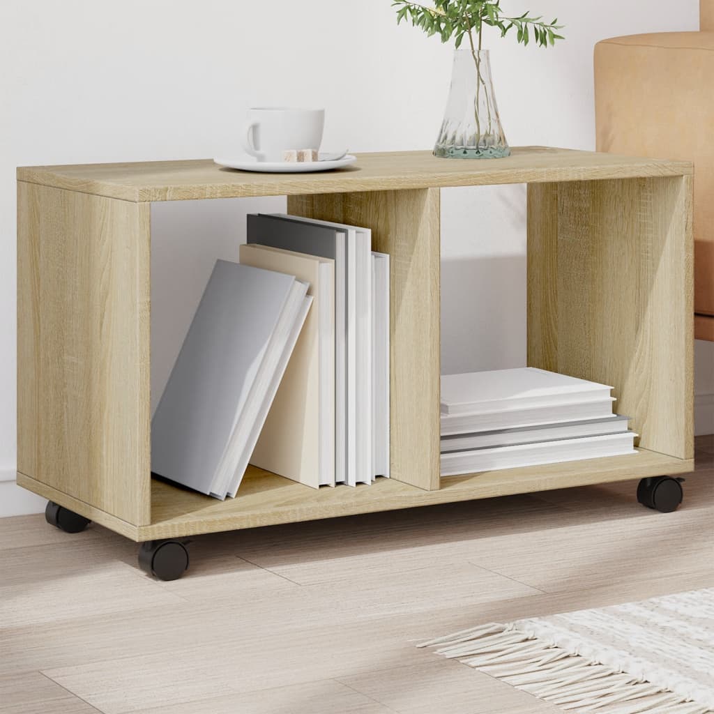 Armoire à roulettes chêne sonoma 72x33x42,5cm bois d’ingénierie - XIOS