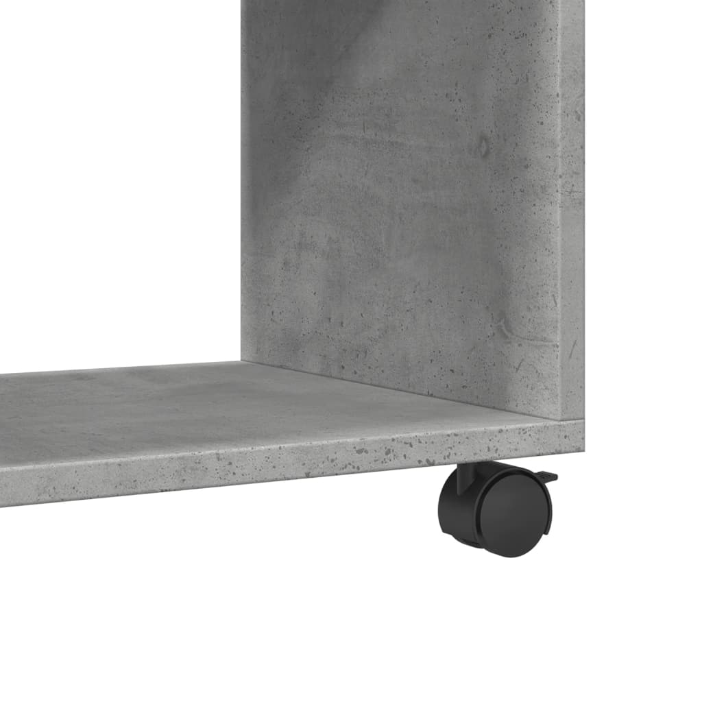 Armoire à roulettes gris béton 72x33x42,5 cm bois d’ingénierie - XIOS