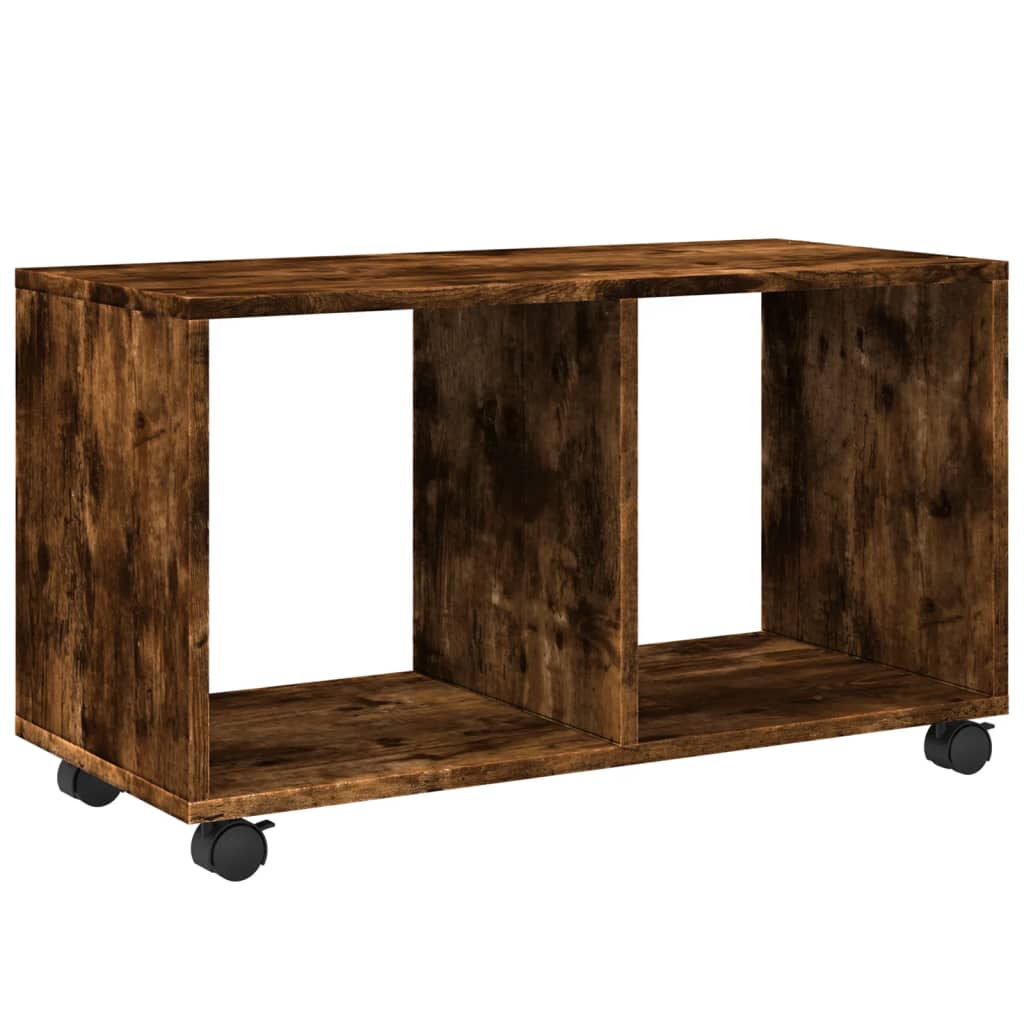 Armoire roulante chêne fumé 72x33x42,5 cm bois d'ingénierie - XIOS