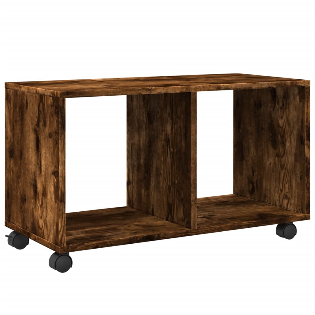 Armoire roulante chêne fumé 72x33x42,5 cm bois d'ingénierie - XIOS