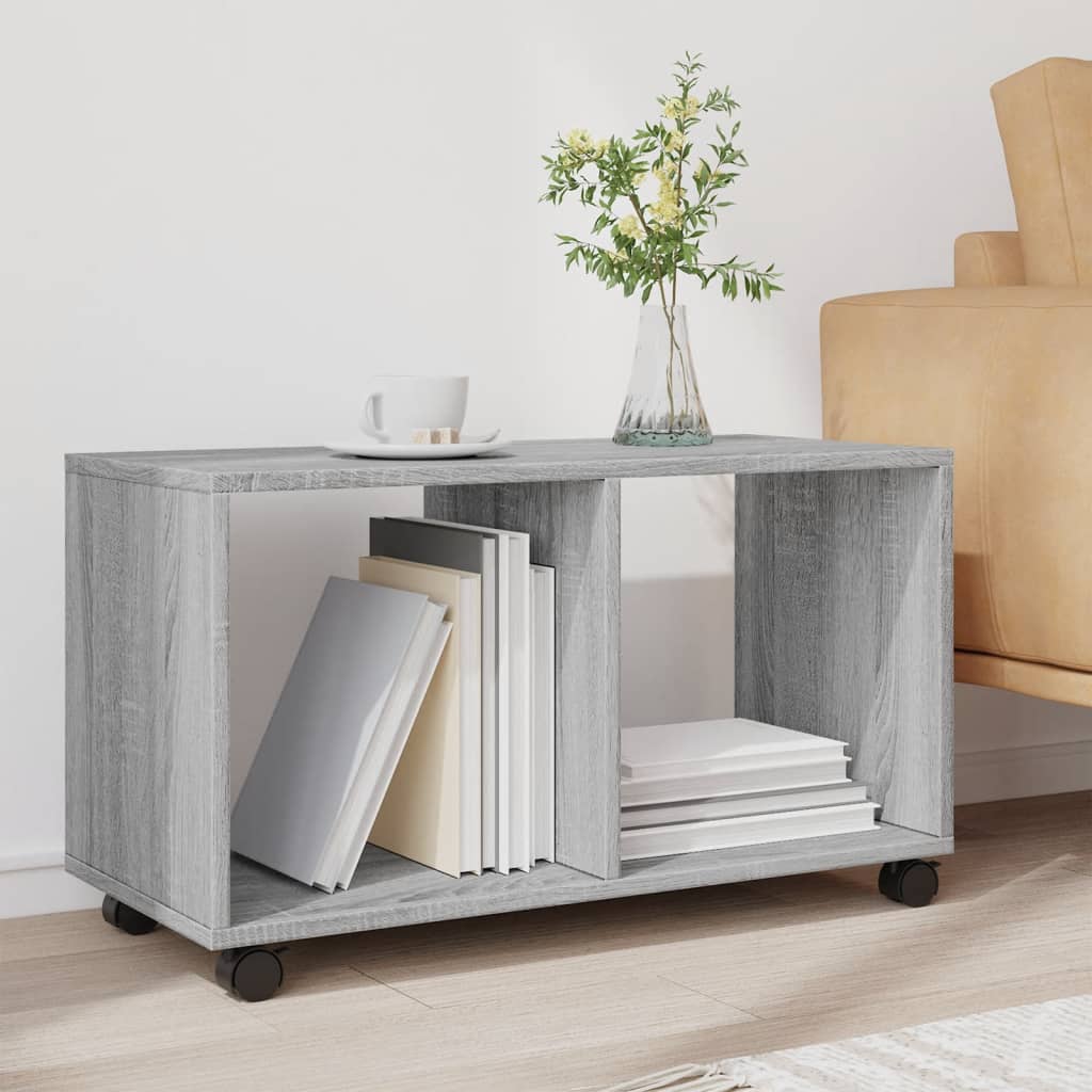 Armoire roulante sonoma gris 72x33x42,5 cm bois d'ingénierie - XIOS