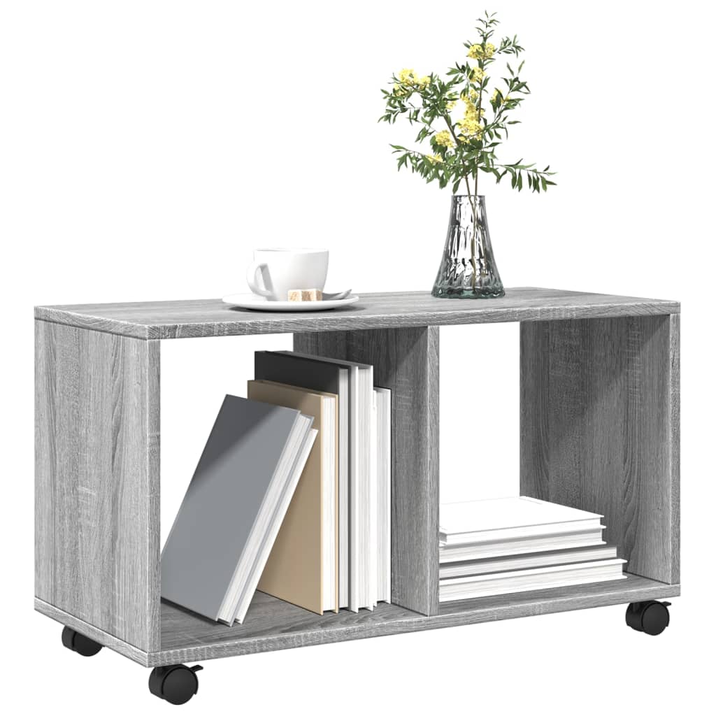 Armoire roulante sonoma gris 72x33x42,5 cm bois d'ingénierie - XIOS