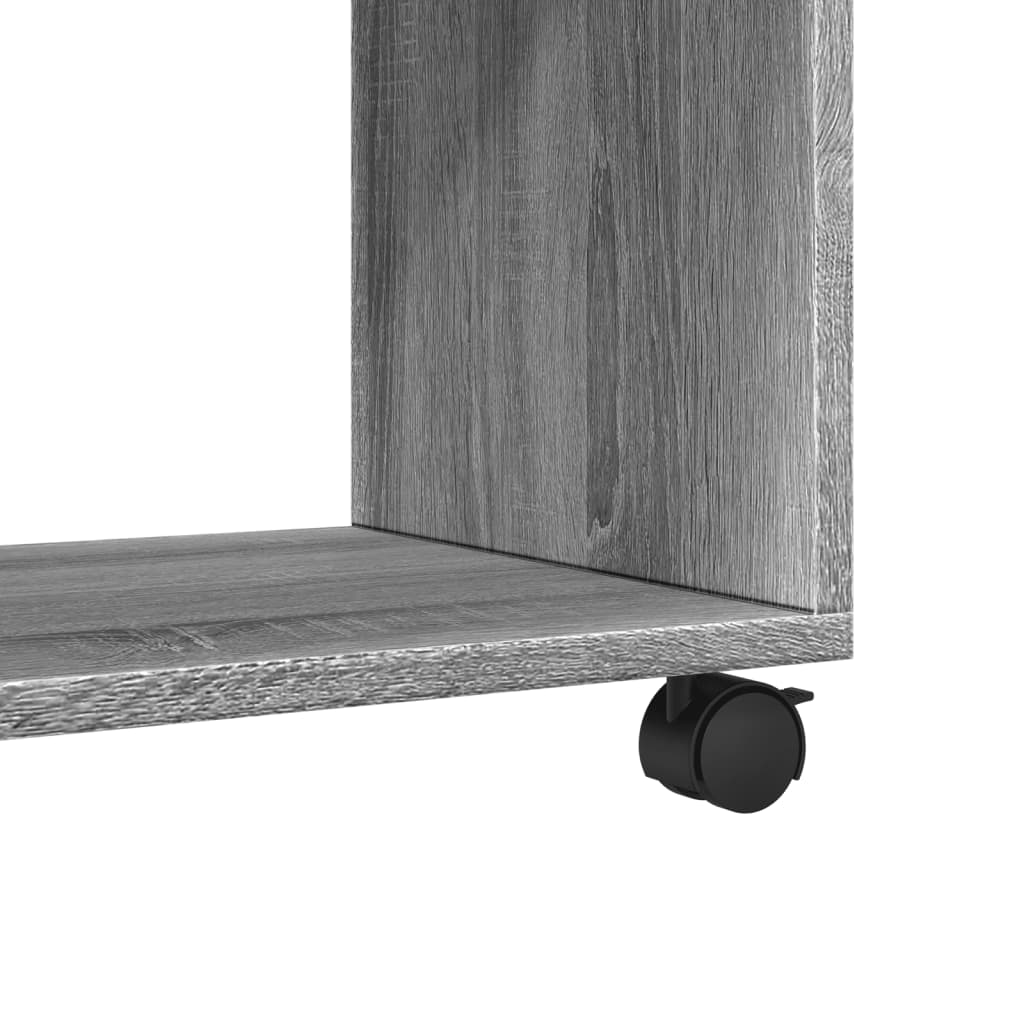 Armoire roulante sonoma gris 72x33x42,5 cm bois d'ingénierie - XIOS