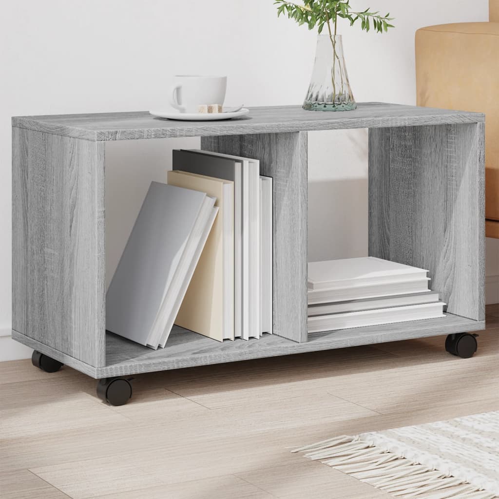 Armoire roulante sonoma gris 72x33x42,5 cm bois d'ingénierie - XIOS