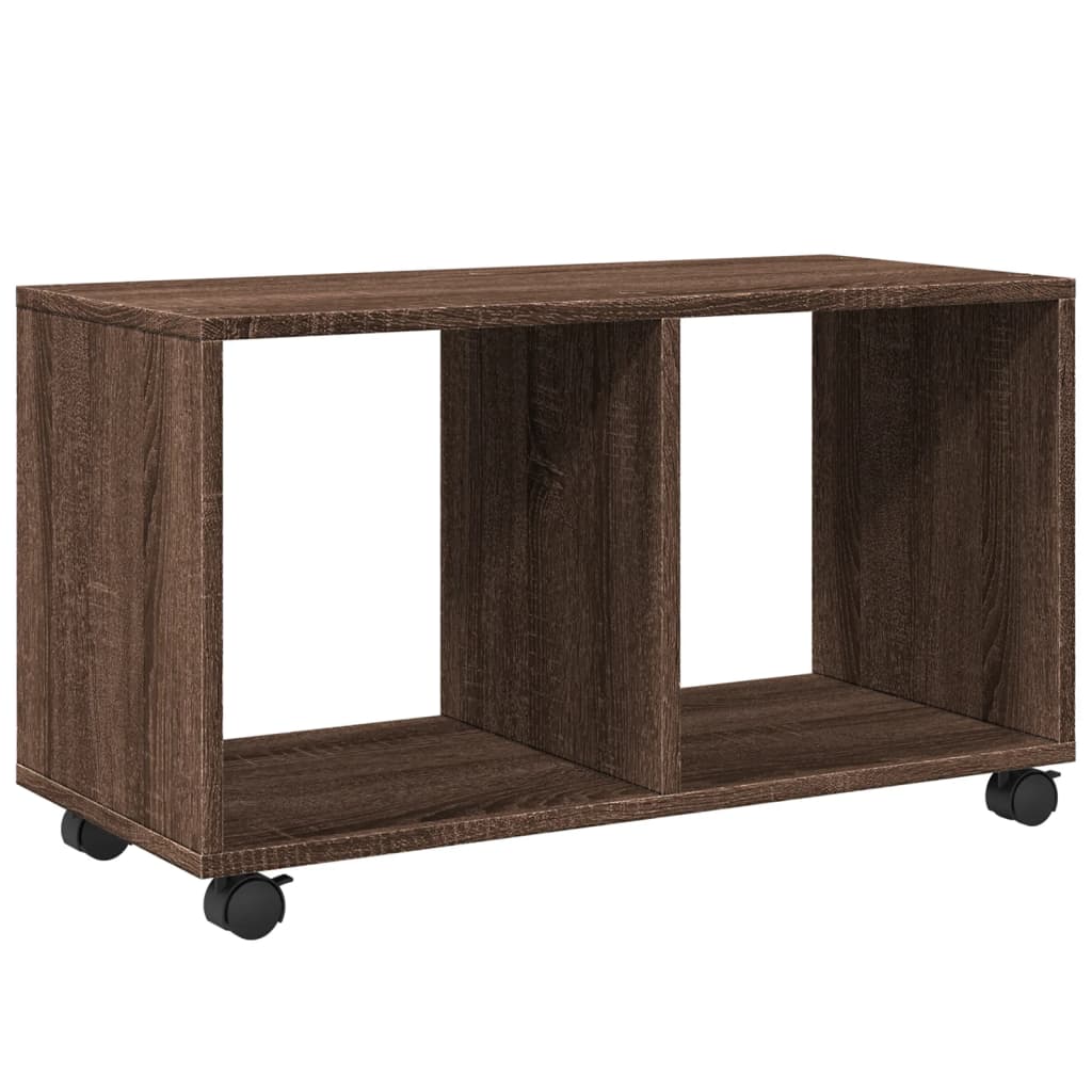 Armoire roulante chêne marron 72x33x42,5 cm bois d'ingénierie - XIOS