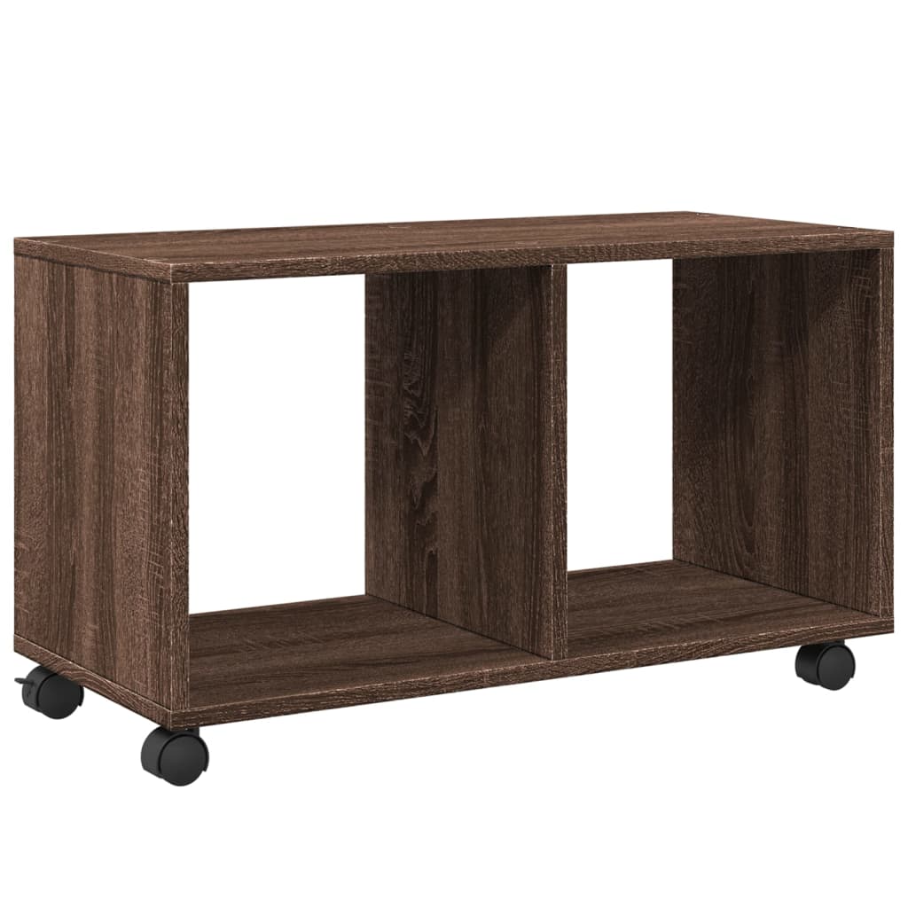 Armoire roulante chêne marron 72x33x42,5 cm bois d'ingénierie - XIOS