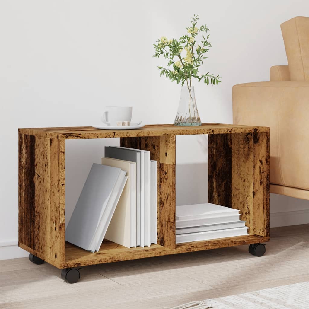 Armoire à roulettes vieux bois 72x33x42,5 cm bois d'ingénierie - XIOS
