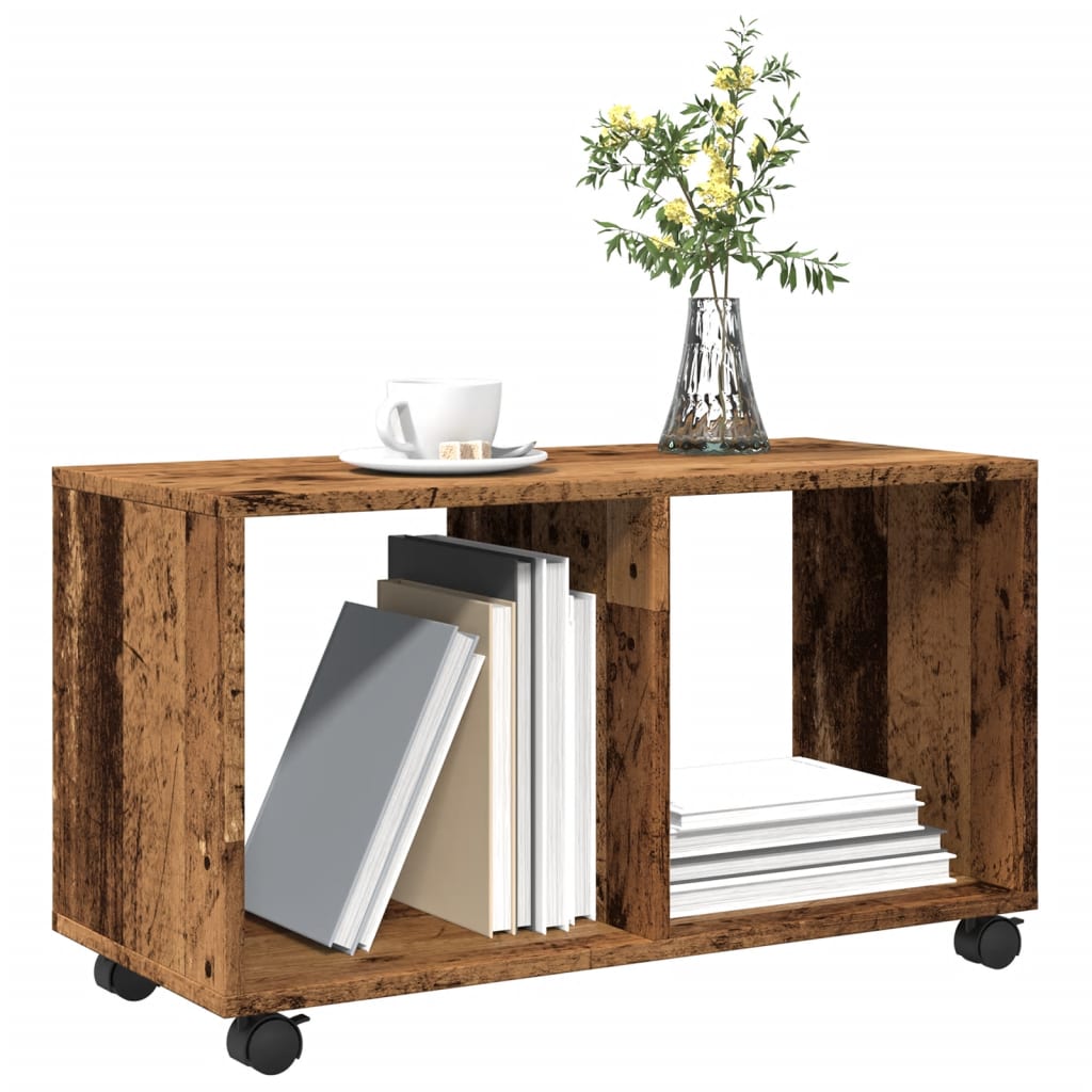 Armoire à roulettes vieux bois 72x33x42,5 cm bois d'ingénierie - XIOS