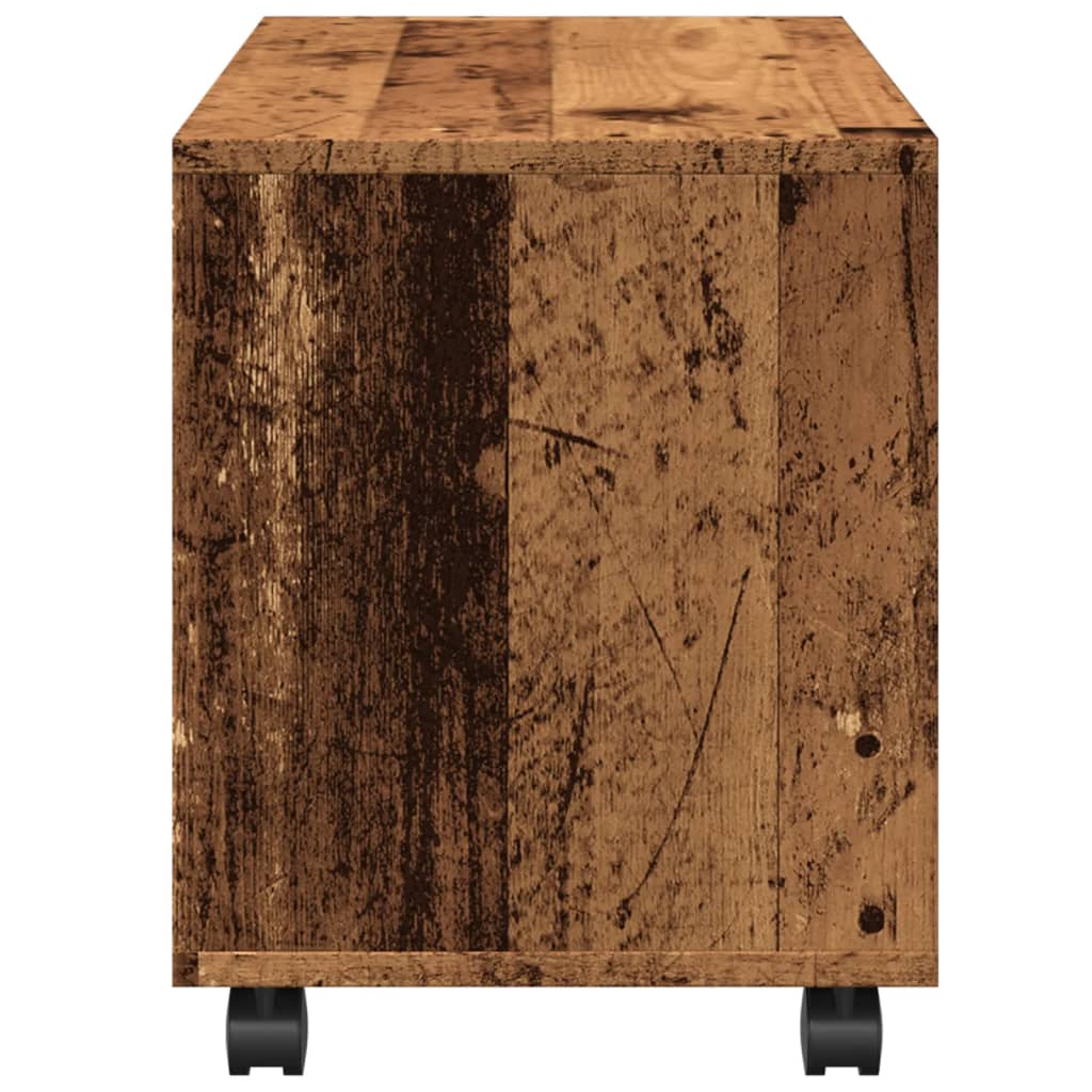 Armoire à roulettes vieux bois 72x33x42,5 cm bois d'ingénierie - XIOS