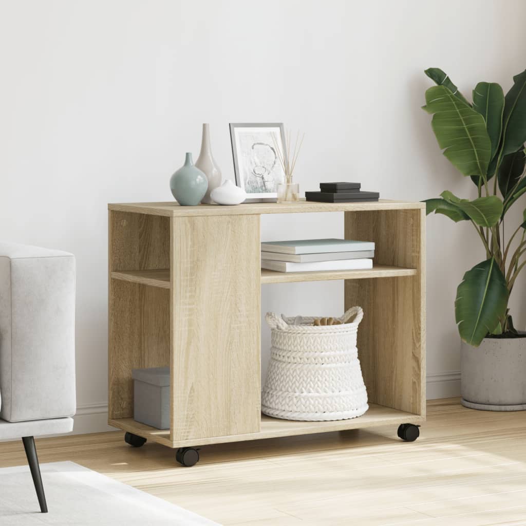 Table d'appoint avec roues Chêne sonoma bois d'ingénierie - XIOS