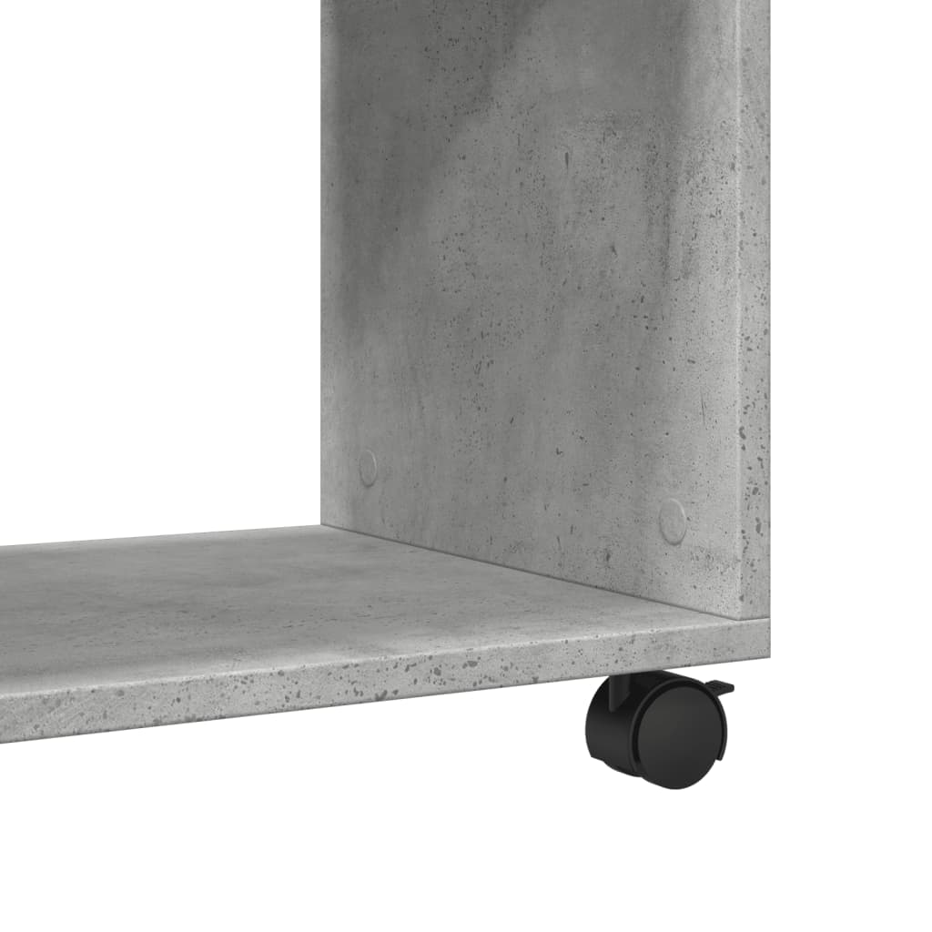 Table d'appoint avec roues gris béton bois d'ingénierie - XIOS