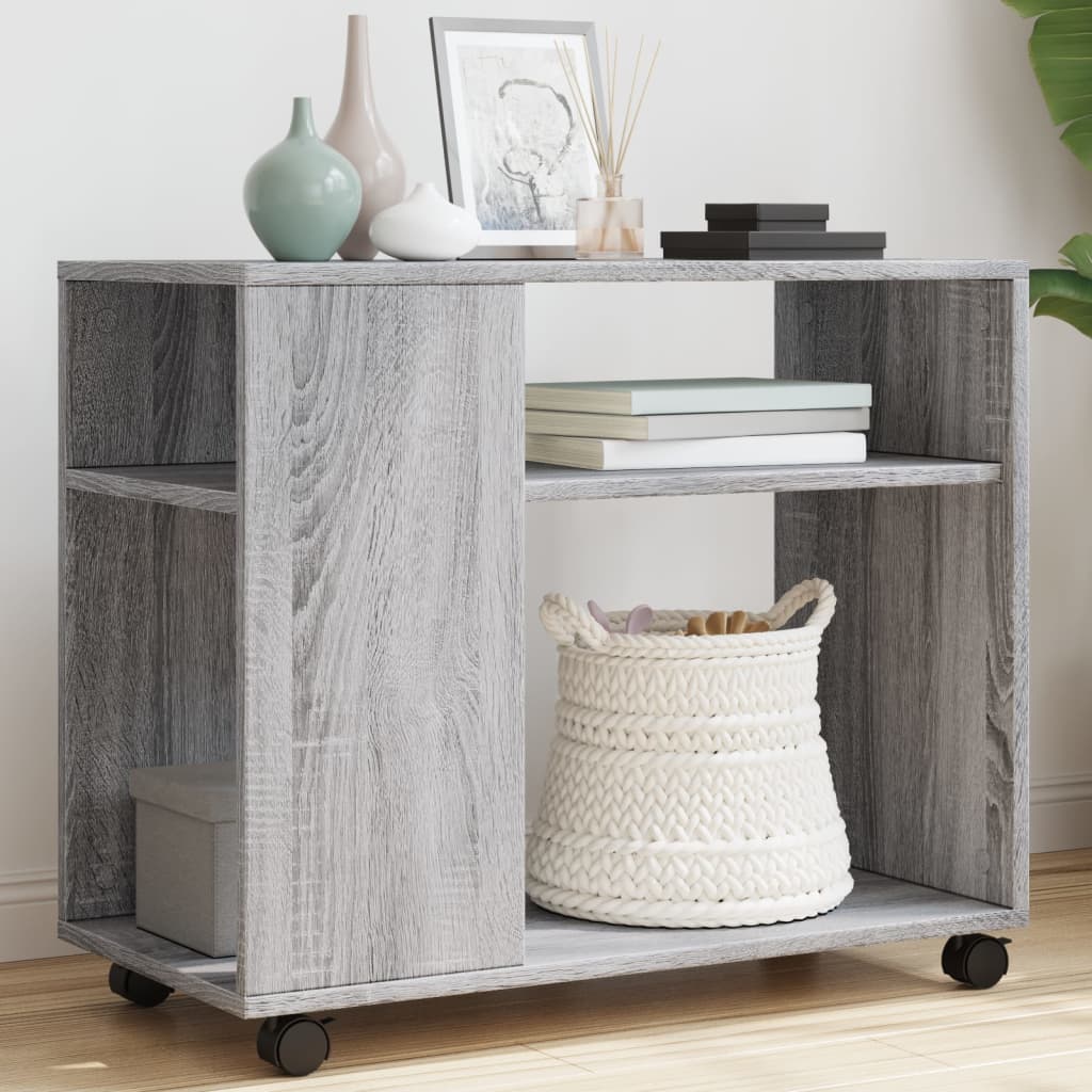 Table d'appoint avec roues sonoma gris bois d'ingénierie - XIOS