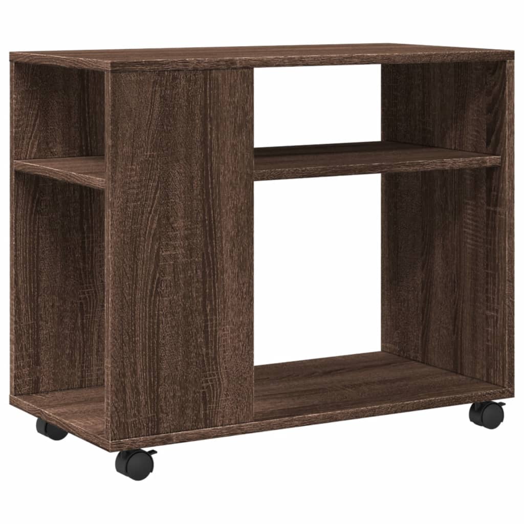 Table d'appoint avec roues chêne marron bois d'ingénierie - XIOS