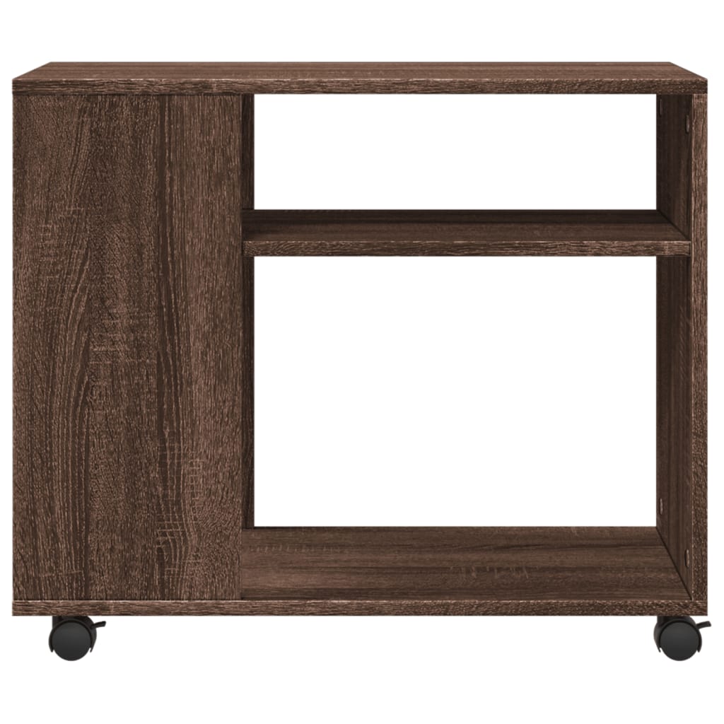 Table d'appoint avec roues chêne marron bois d'ingénierie - XIOS