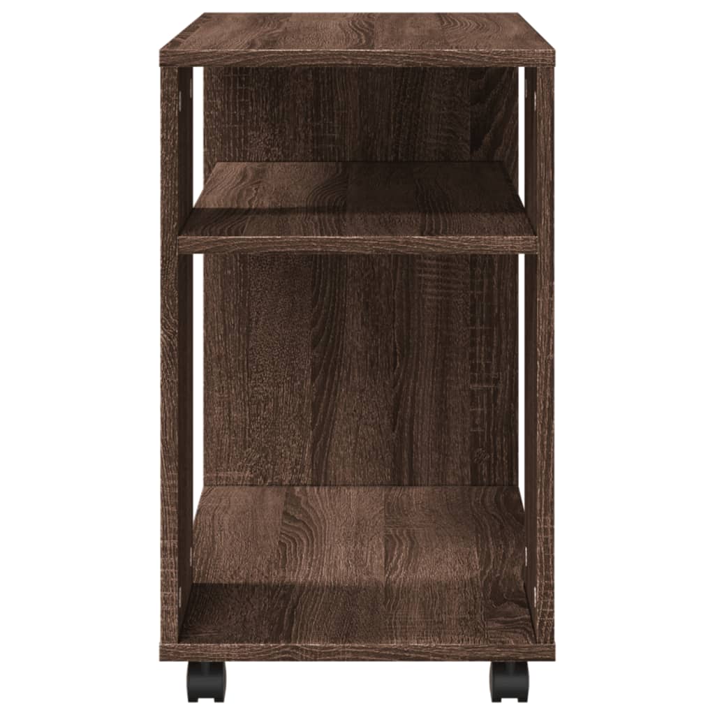 Table d'appoint avec roues chêne marron bois d'ingénierie - XIOS