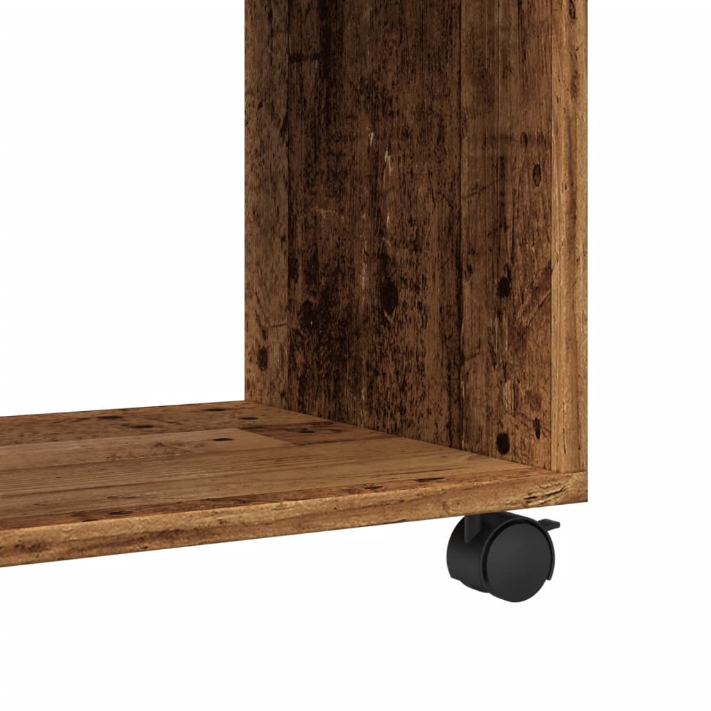 Table d'appoint avec roues vieux bois bois d'ingénierie - XIOS
